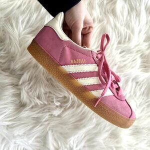 Adidas Girls Gazelle Pink Fusion Gum Sneakers Sz 3